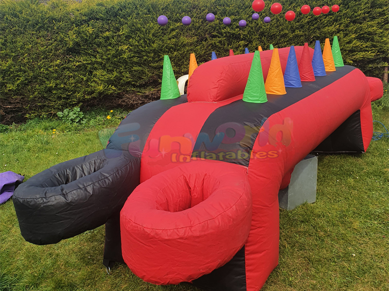 Atacado festa de carnaval crianças jogos esportivos interativos infláveis de pista dupla jogos de pi