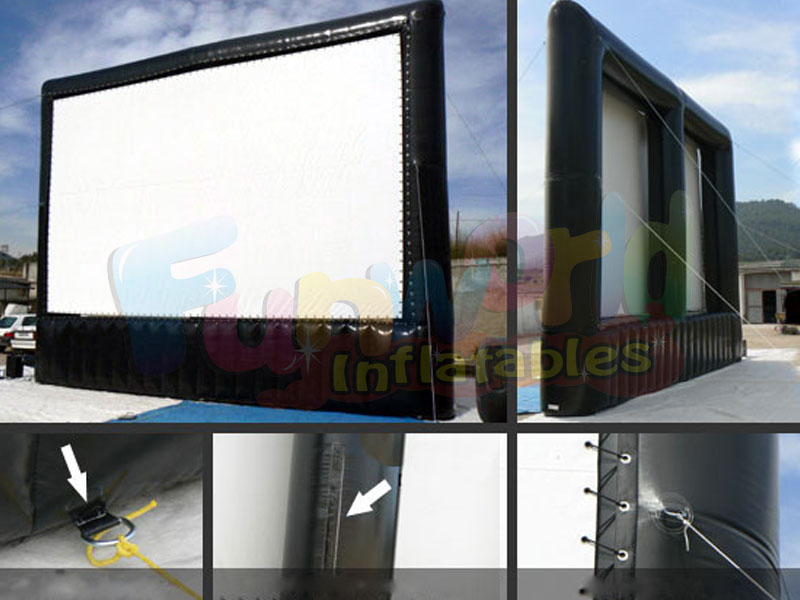 O cinema inflável do quadro de avisos de propaganda exterior seleciona a tela de projeção inflável p