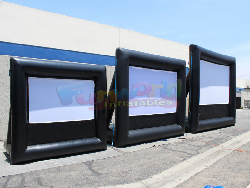 Tela de filme inflável gigante de 7m de altura pantalla cine para exterior