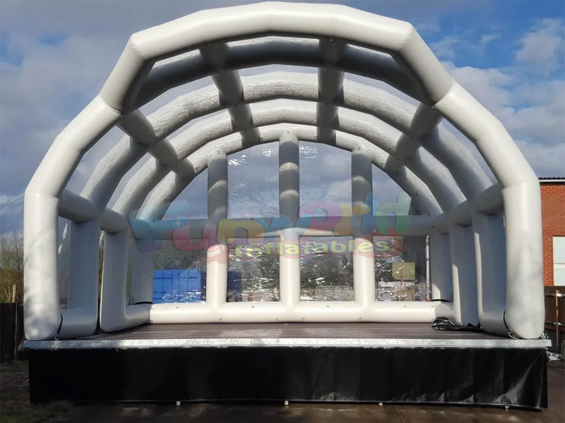 Tenda de festa para festival de música ao ar livre, cúpula inflável com cobertura para palco de bolh