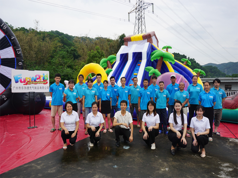 Guangzhou funworld inflatables familia de equipos limitados