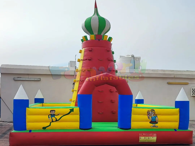 Pared de escalada inflable del castillo hinchable interactivo del carnaval de los juegos deportivos