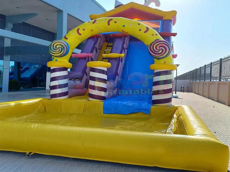 Tobogán acuático inflable comercial para niños, casa de rebote combinada para fiesta de verano al ai