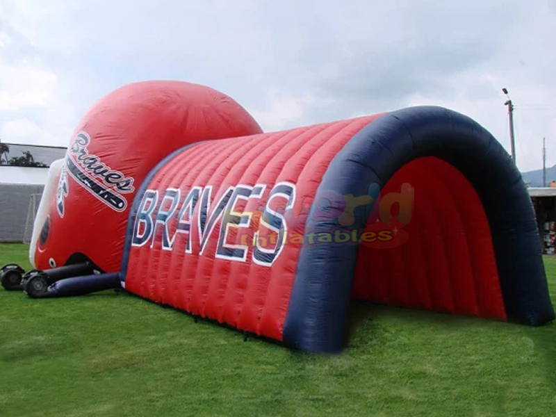 Outdoor sportevenementen party koepeltent opblaasbare helm tunnelingang