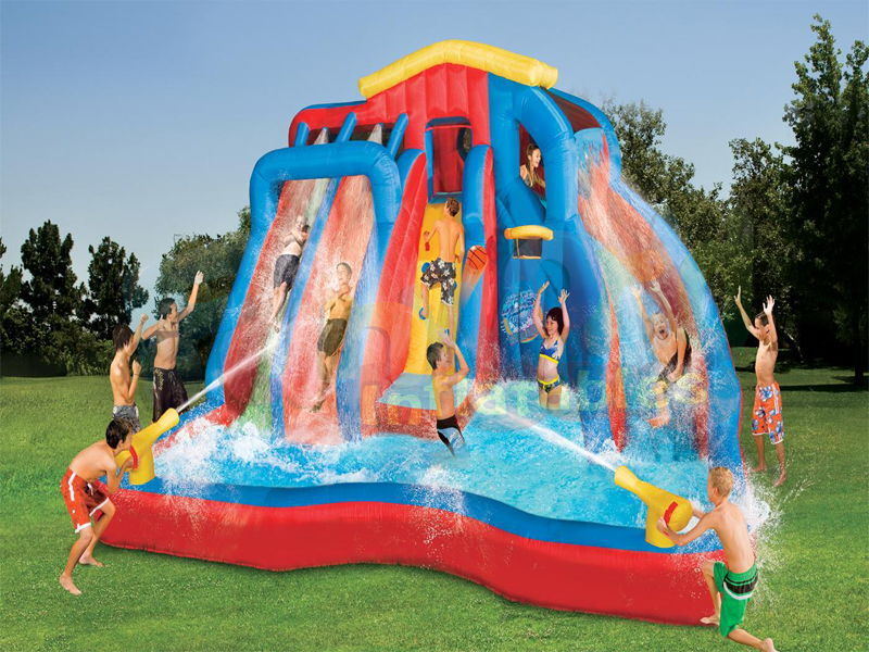 Kinderen plons banzai hydro explosie opblaasbare waterpark commerciële opblaasbare glijbanen te koop