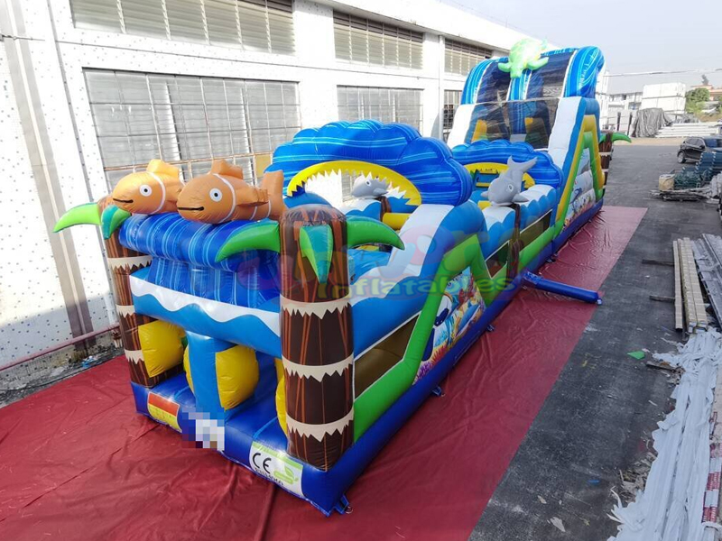 Château gonflable de fête pour enfants, maison de rebond commerciale, parc océanique, parcours d'ob