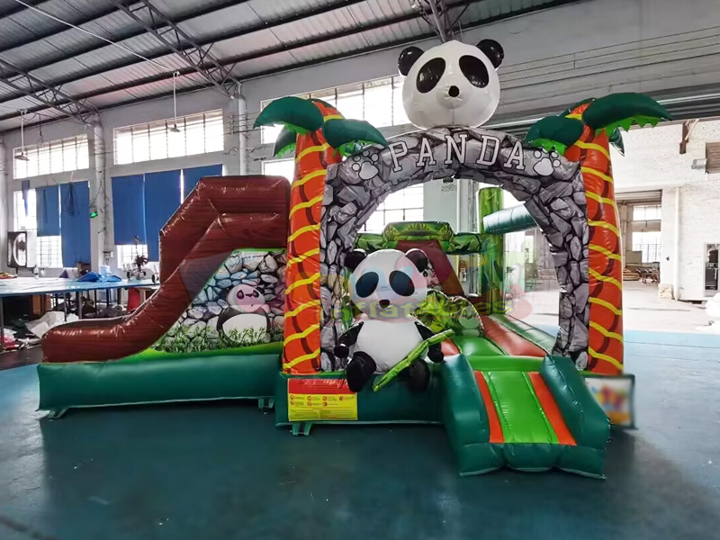 Castello gonfiabile del panda gonfiabile del buttafuori combinato della casa di rimbalzo del partito