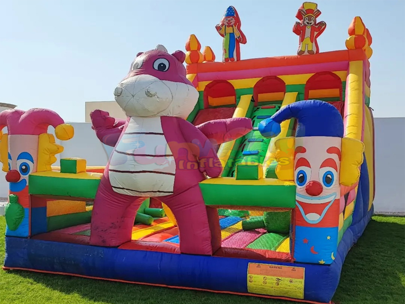 Casa di rimbalzo per bambini con castello gonfiabile commerciale all'aperto per scivolo gonfiabile