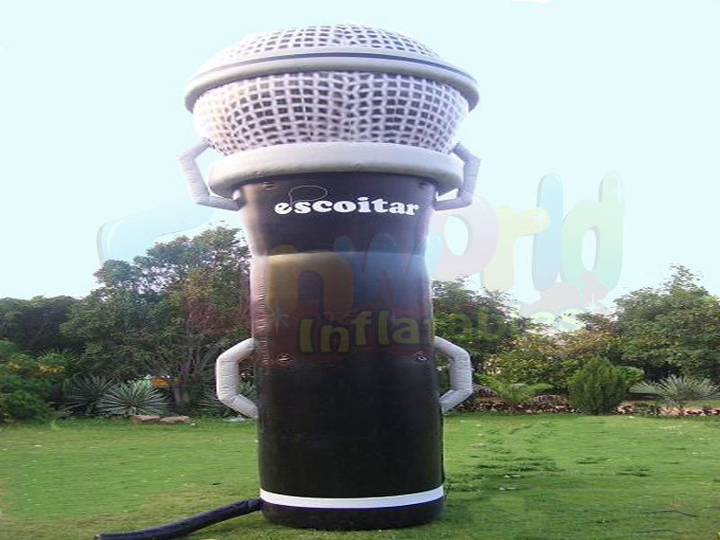 Jouet gonflable de microphone de publicité adapté aux besoins du client pour des totems gonflables d