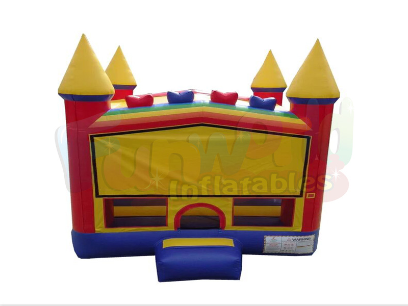 Kinder aufblasbare Basketball Spiele Mond Bounce Werbespringer aufblasbare Basketball Bounce Haus