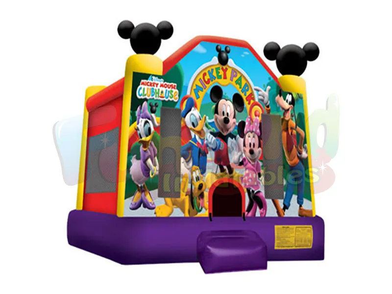 2018 New indoor bouncy castle inflatable bounce house for toddlers  inflatable mickey mouse moonwalk