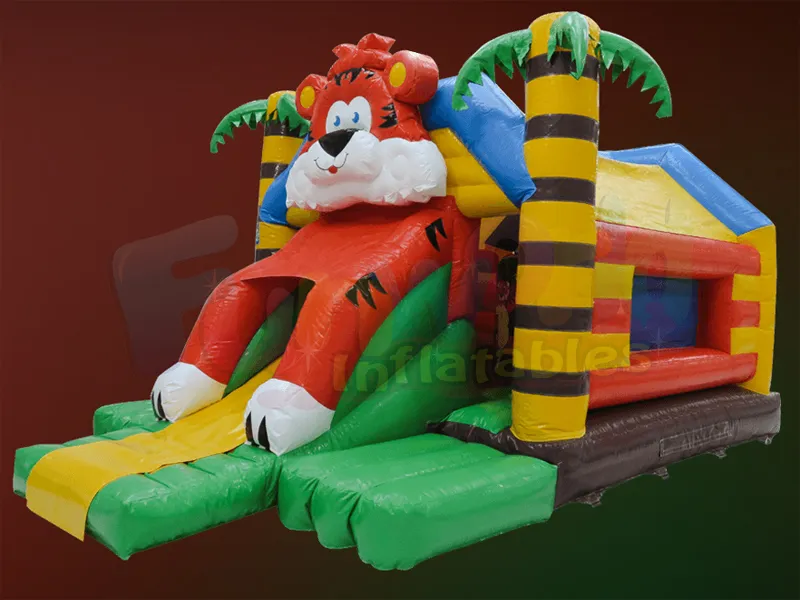  Kids bounce house jump and slide tiger bouncer inflatable bounce house