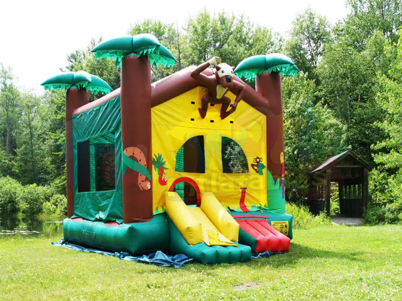 Blow up monkey mouse jump house jungle monkey bounce jungle bouncer  commercial inflatable bounce ho