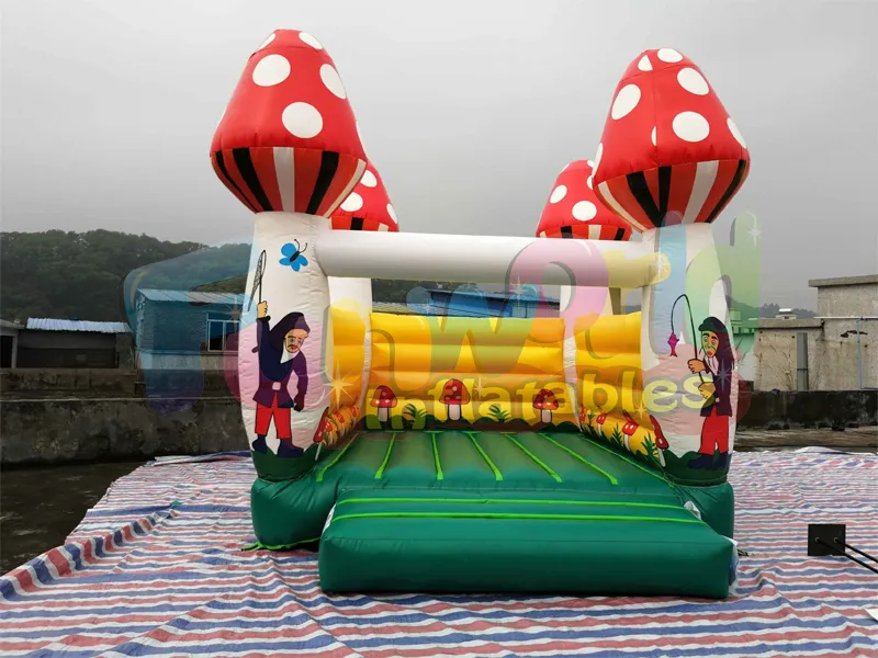 China inflatable bouncer combo mushroom moonwalk inflatable mushroom bounce house