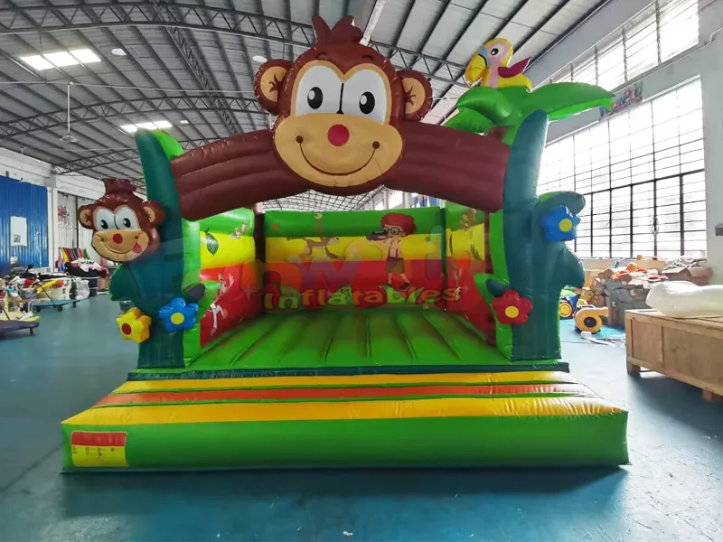 Outdoor party jumpers bounce house inflatable monkey bouncy castle for kids
