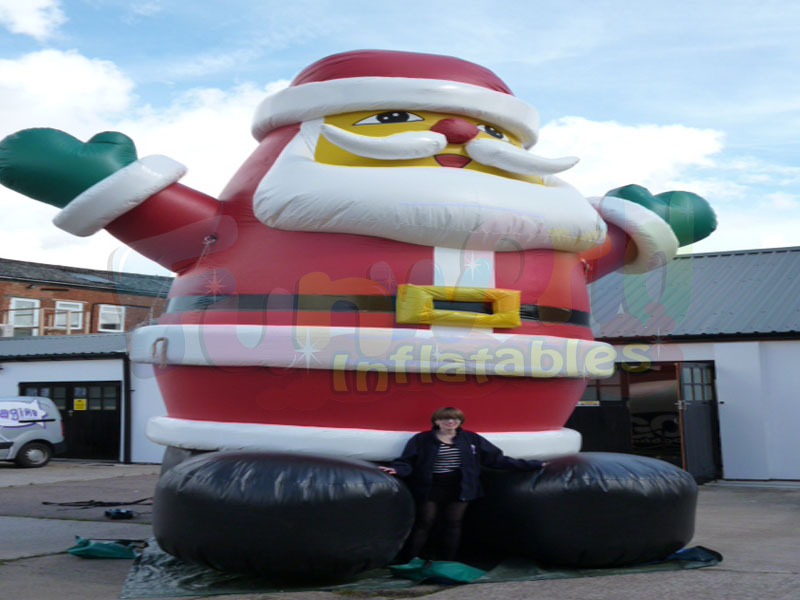 Al aire libre decoraciones de Navidad liquidación inflable gigante santa figura inflable