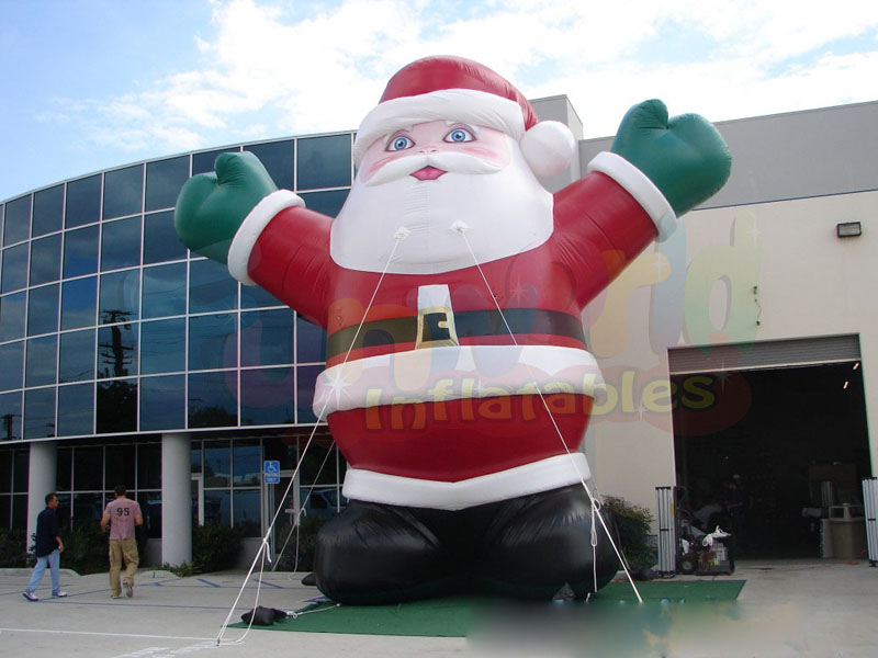 Fiesta inflable personaje azul decoraciones navideñas inflable santa claus