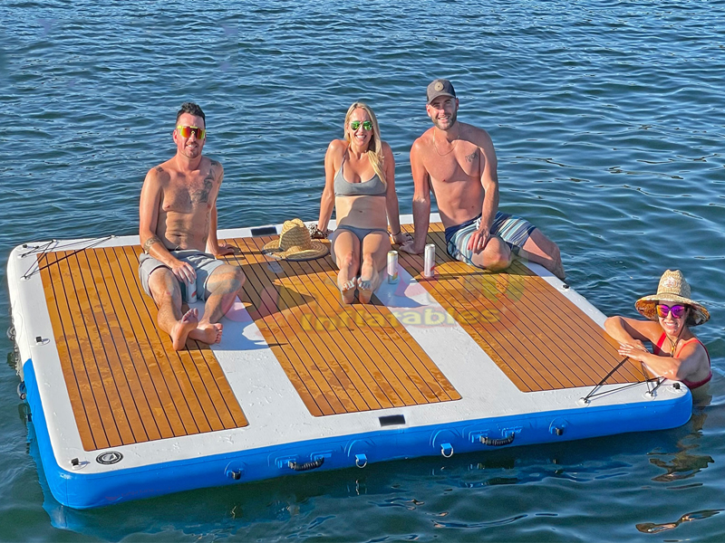 Sea water sports floating mat commercial inflatable magic carpet fishing platform boat