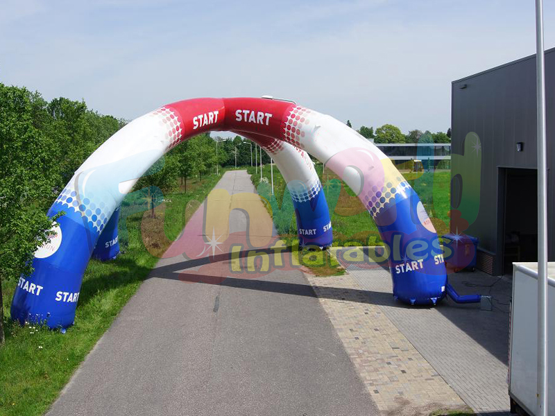 Giant op maat gemaakte opblaasbare boog opblaasbare reclame boog voor marathon triathlon race of eve