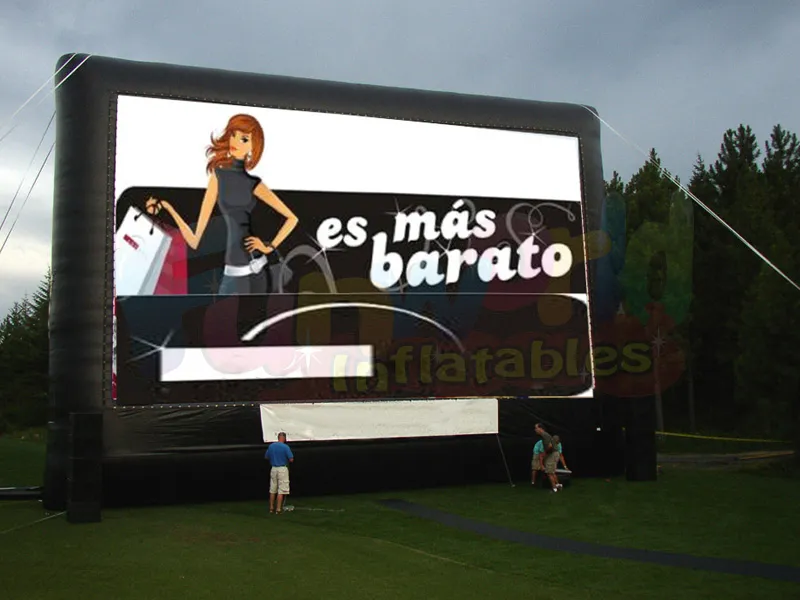 Outdoor projector and screen inflatable movie screen for inflatable advertising billboard