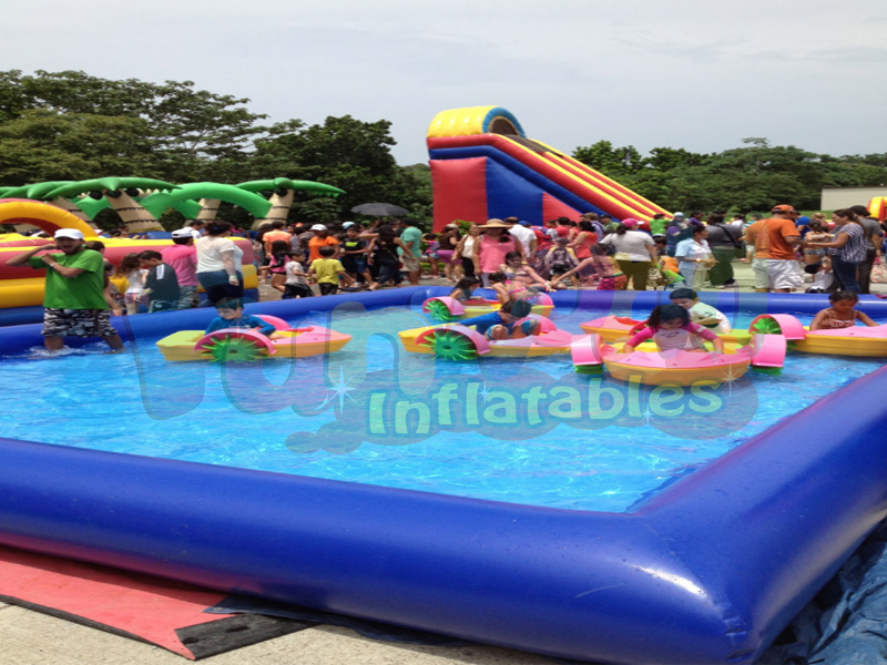 Piscina inflable durable Singapur de la piscina de agua del barco de paleta para los niños