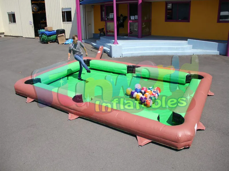 Hot sale billiard football mini inflatable soccer field giant billiard table
