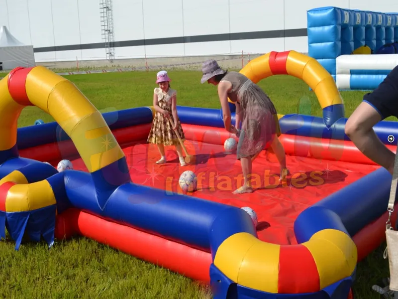 Attractive inflatable billiardball table football game inflatable trampoline playground
