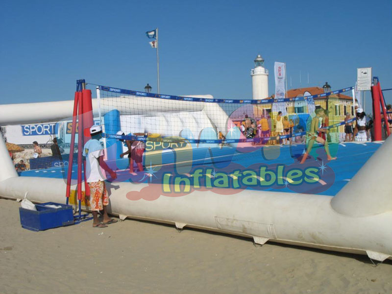 Campo de voleibol inflable campo de voleibol al aire libre juego de fútbol inflable gigante