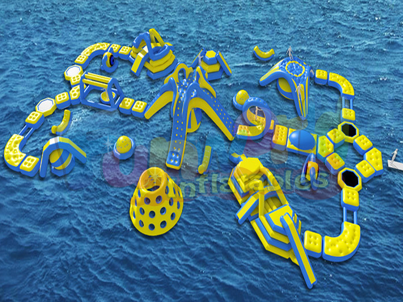 Piscina de agua inflable obstáculo grande parque acuático equipos piscina grande inflables