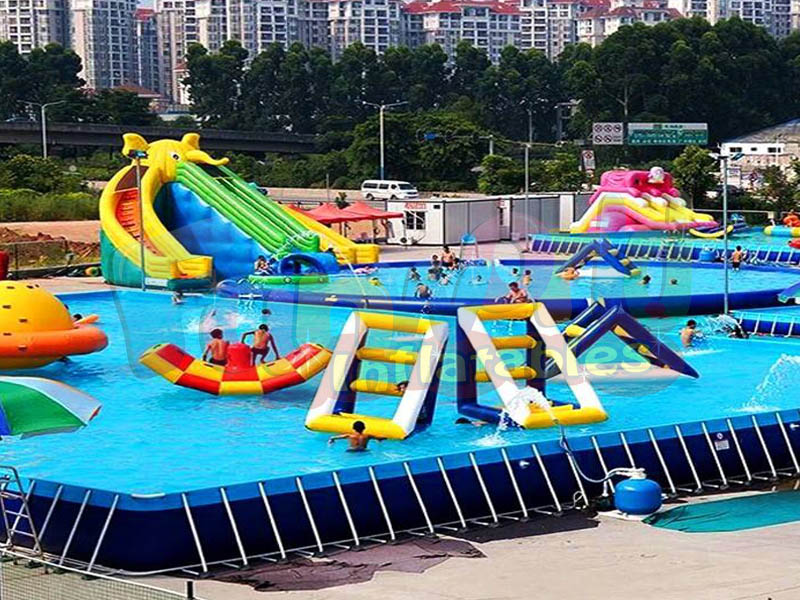 成人充气水上乐园水上游乐场设备专用支架游泳池