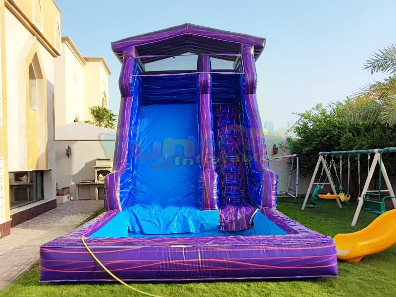 Kids outdoor commerial wet bounce house inflatable water slide for backyard