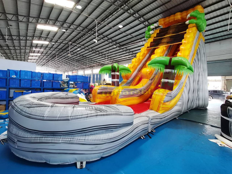 Backyard party jumping bounce house kids commercial inflatable jurassic water slide