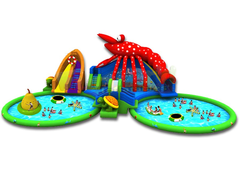 Outdoor giant inflatable water slide lobster theme inflatable commercial water park