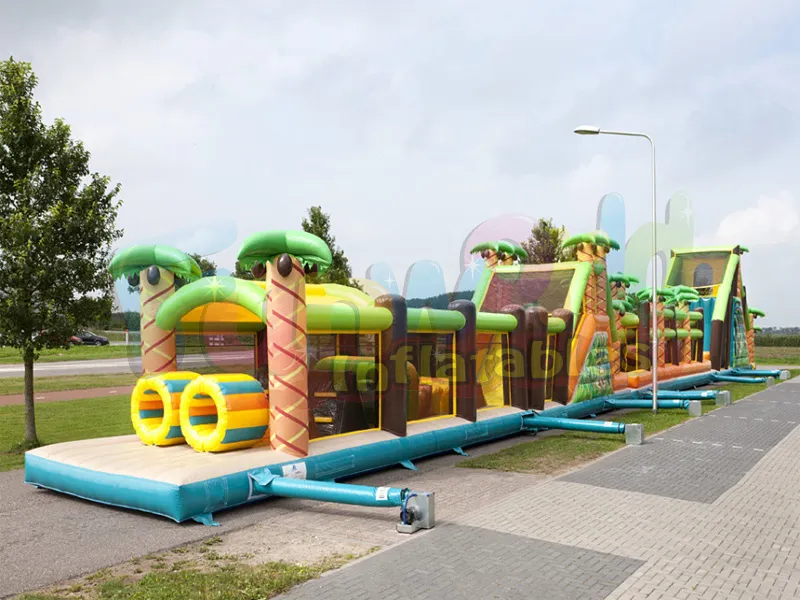 Outdoor giant inflatable game boot camp inflatable obstacle course mega obstacle course jungle