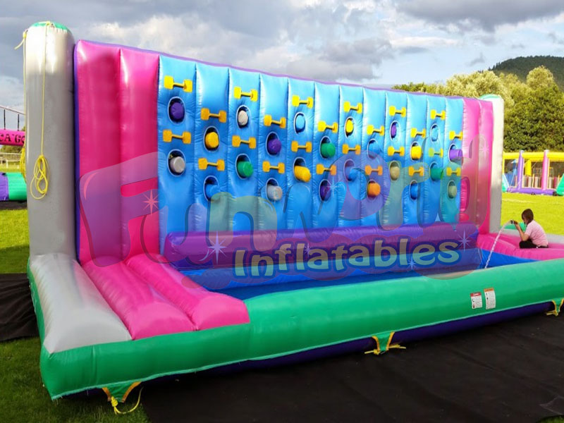Juego inflable interactivo del deporte de la pared del boxeo del sacador de wipeout en haz de los in